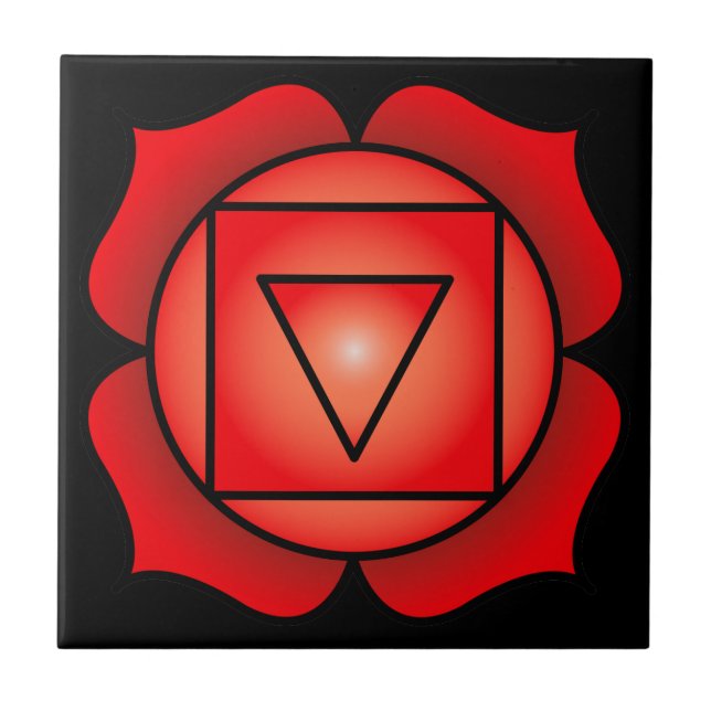 The Root Chakra Ceramic Tile (Front)