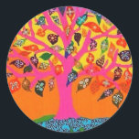 The Root Of Knowledge - Tree Of Life Classic Round Sticker<br><div class="desc">Matching Judaic Invitations sets available : Mitzvah Planner Book, �Save The Date� Invite/Magnet, Announcements, �Out of Town Guest� Invite, �Out of Town Guest� Direction Card, �Out of Town Guest� Luncheon/Dinner/Party Invite, Kids Invite, Adult Invite, Matching Envelopes, RSVP Cards, Post Cards, Address Labels, Stamps, Mitzvah Guest Sign-In Book, Place Cards, Seating...</div>