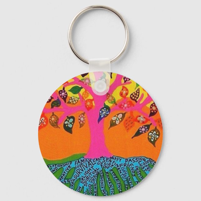 The Root Of Knowledge - Tree Of Life Key Ring (Front)