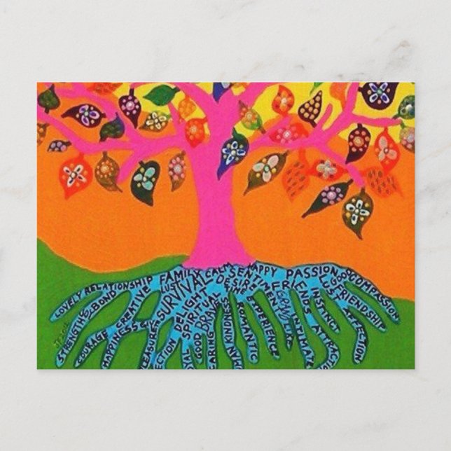The Root Of Knowledge Tree Of Life Postcard (Front)