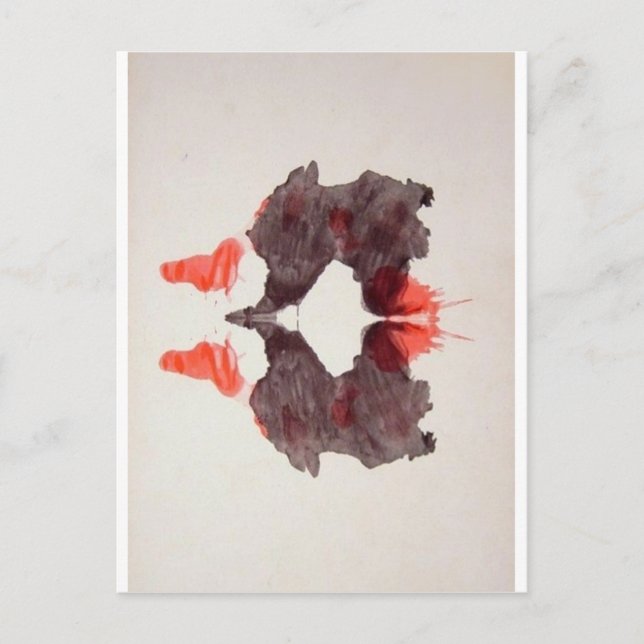 The Rorschach Test Ink Blots Plate 2 Two Humans Postcard (Front)