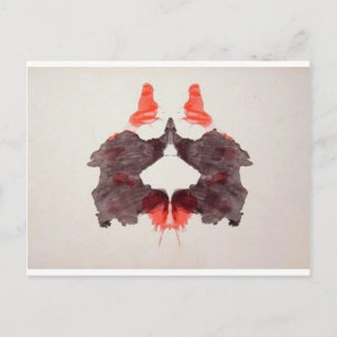 The Rorschach Test Ink Blots Plate 2 Two Humans Postcard