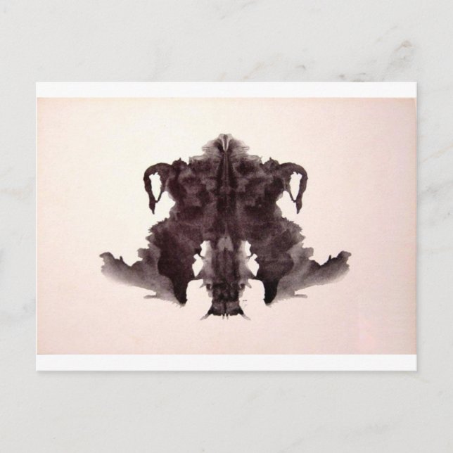 The Rorschach Test Ink Blots Plate 4 Animal Skin Postcard (Front)