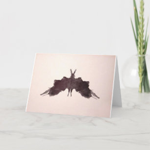 The Rorschach Test Ink Blots Plate 5 Bat Moth Card