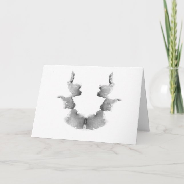 The Rorschach Test Ink Blots Plate 7 Heads Faces Card (Front)