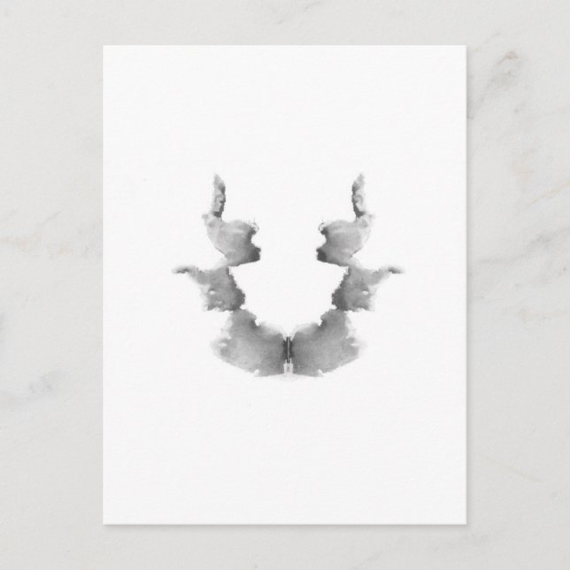 The Rorschach Test Ink Blots Plate 7 Heads Faces Postcard (Front)