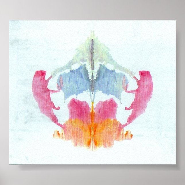 The Rorschach Test Ink Blots Plate 8 Poster (Front)