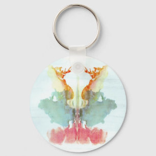 The Rorschach Test Ink Blots Plate 9 Human Key Ring
