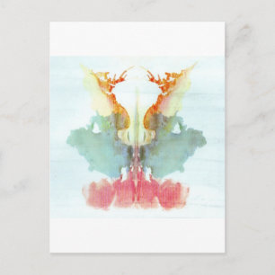 The Rorschach Test Ink Blots Plate 9 Human Postcard