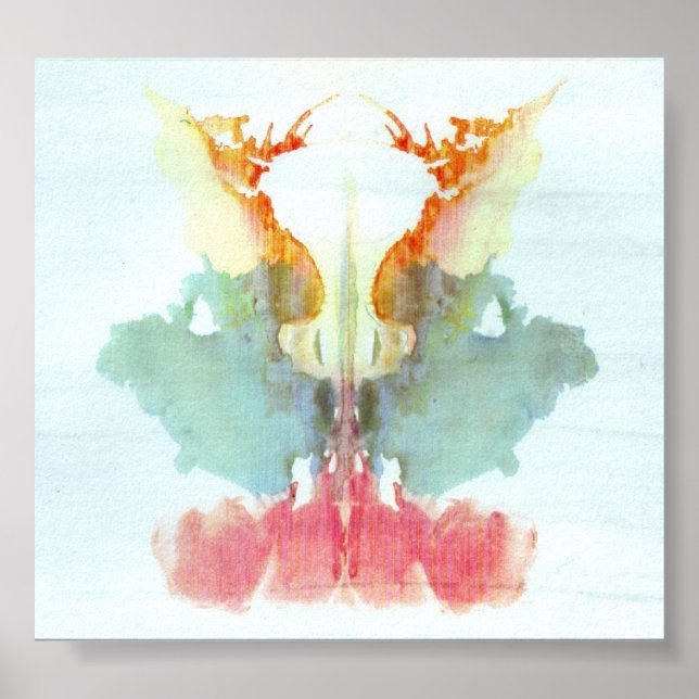 The Rorschach Test Ink Blots Plate 9 Poster (Front)