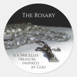 The Rosary, A Priceless Treasure Inspired by God Classic Round Sticker