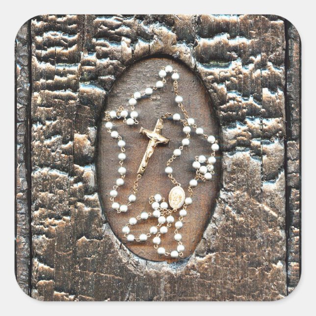 The Rosary Square Sticker (Front)