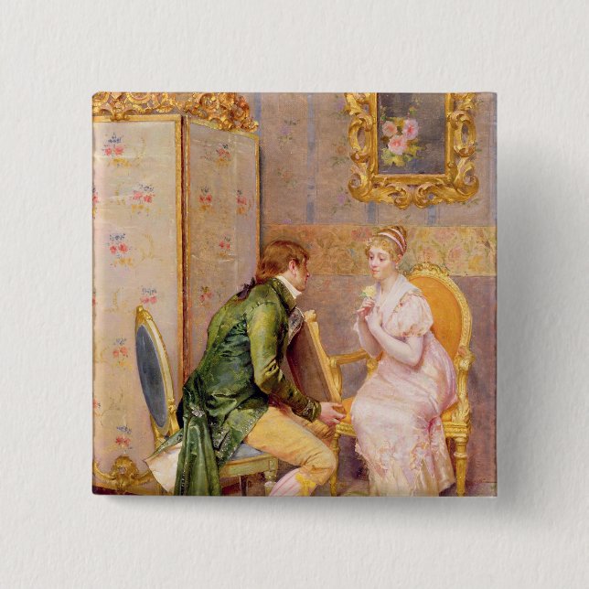 The Rose 15 Cm Square Badge (Front)