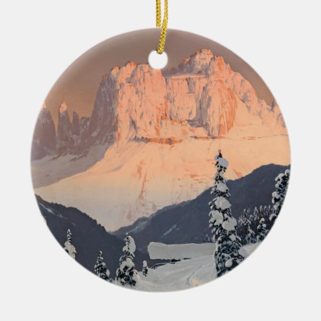 The Rose Garden of Saint Cyprian  Ceramic Ornament (Front)