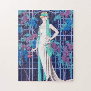 The Roses and the Night Art Deco Jigsaw Puzzle