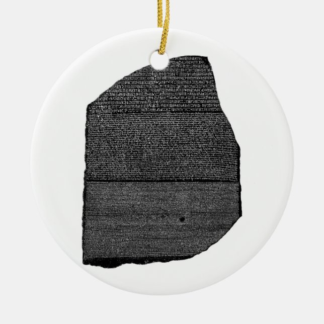 The Rosetta Stone Egyptian Granodiorite Stele Ceramic Ornament (Front)