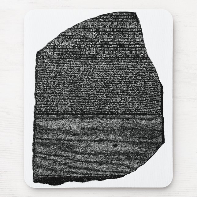The Rosetta Stone Egyptian Granodiorite Stele Mouse Pad (Front)