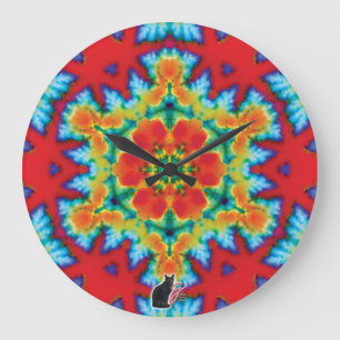 The Rosey Kaleidoscope Large Clock