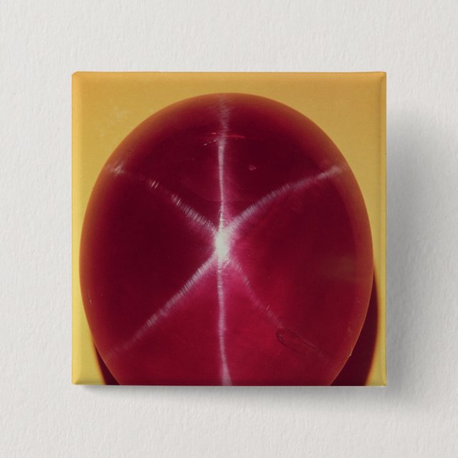 The 'Rosser Reeves' Star Ruby 15 Cm Square Badge (Front)