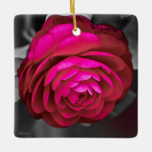The Rosy Camellia Ceramic Ornament