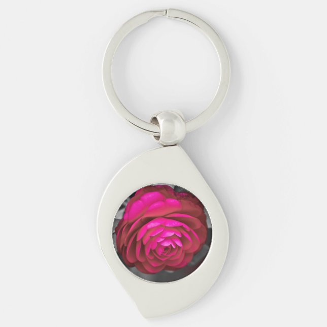 The Rosy Camellia  Key Ring (Front)
