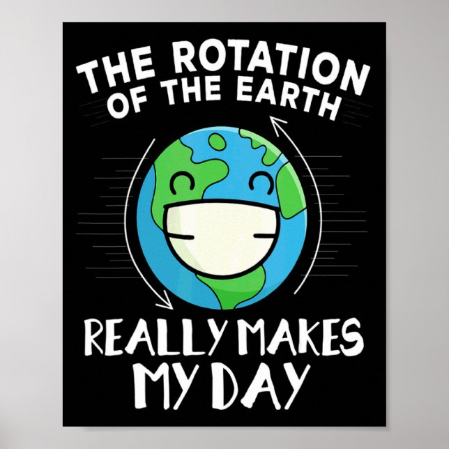 The Rotation Of Earth Really Makes My Day Funny Ea Poster (Front)
