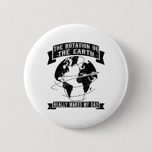 The Rotation Of The Earth Really Makes My Day1 6 Cm Round Badge