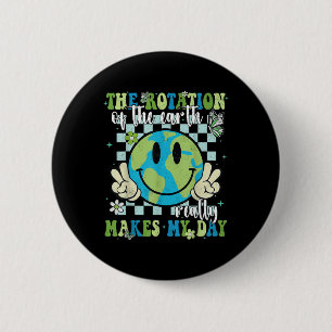 The Rotation Of The Earth Really Makes My Day Eart 6 Cm Round Badge