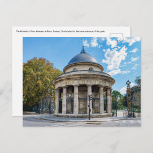 The Rotunda of Monceau Park in Paris, France Postcard