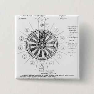 The Round Table of King Arthur 15 Cm Square Badge