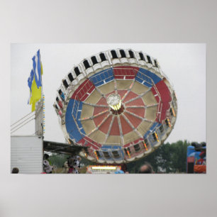 The Roundup Amusement Park Ride Poster