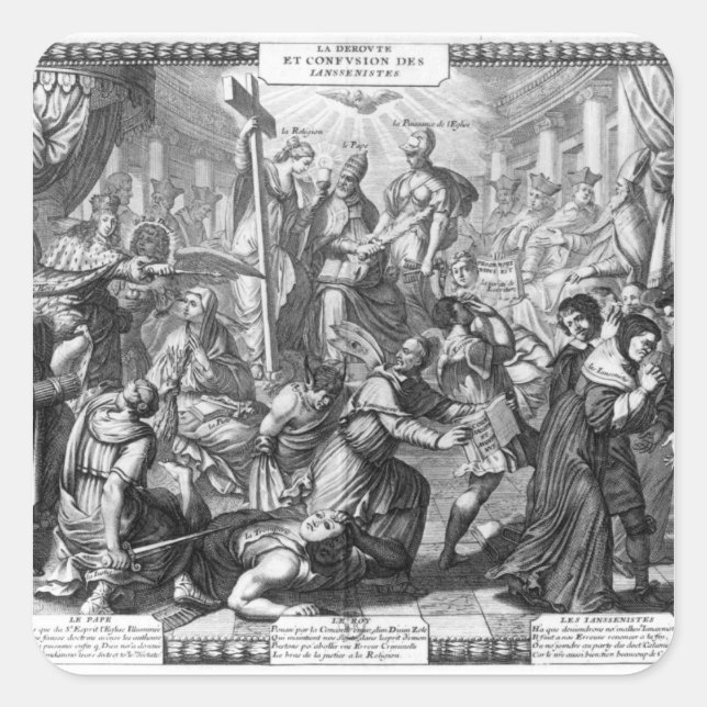 The Rout and Confusion of the Jansenists Square Sticker (Front)