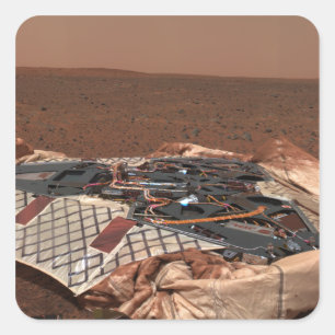 The rover's landing site square sticker