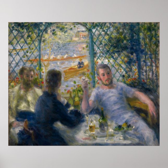 The Rower's Lunch by Pierre-Auguste Renoir Poster (Front)