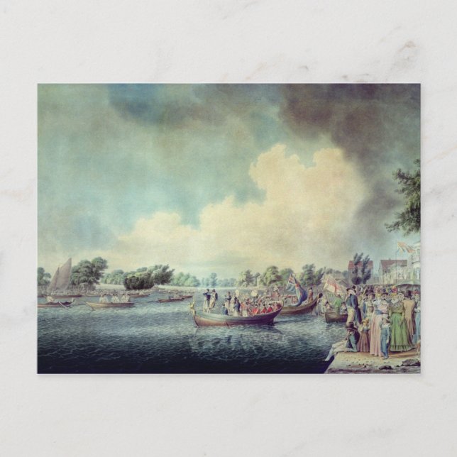 The Rowing Match at Richmond Postcard (Front)