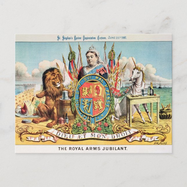The Royal Arms Jubilant Postcard (Front)