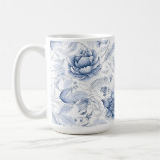 The Royal Blue Porcelain Floral Pattern Vol.1 Thro Coffee Mug