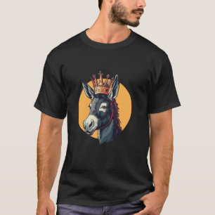 The Royal Charm of a Funny Donkey with Crown Outfi T-Shirt