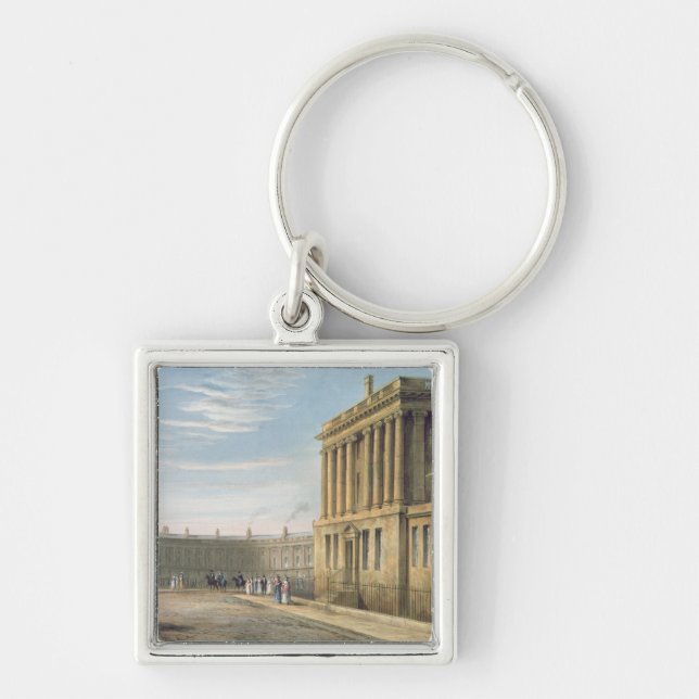 The Royal Crescent, Bath 1820 Key Ring (Front)