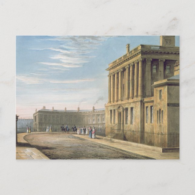 The Royal Crescent, Bath 1820 Postcard (Front)