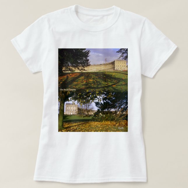 The Royal Crescent, Bath. T-Shirt (Design Front)