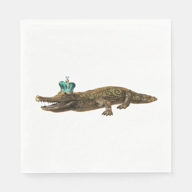The Royal Croc - Jewel Alligator Napkin (Front)