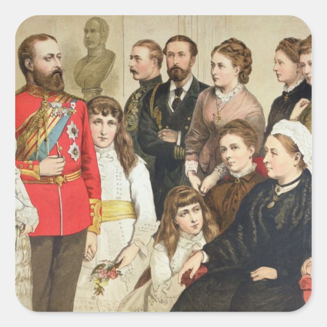 The Royal Family, 1880 Square Sticker (Front)