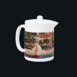 The Royal Hawaiian Hotel<br><div class="desc">Vintage image of the Royal Hawaiian Hotel in bright, vivid colours.</div>