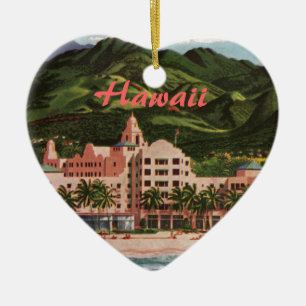 The Royal Hawaiian Hotel Ceramic Tree Decoration