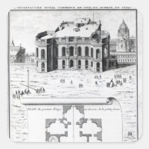 The Royal Observatory in Paris, 1741 Square Sticker