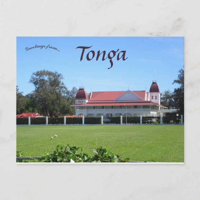 The Royal Palace in the Kingdom of Tonga Postcard (Front)