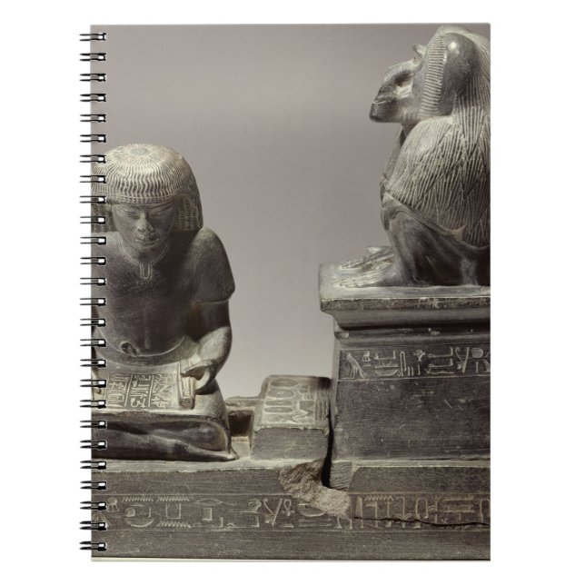 The royal scribe Nebmertuf writing under the prote Notebook (Front)