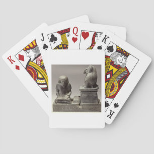 The royal scribe Nebmertuf writing under the prote Playing Cards
