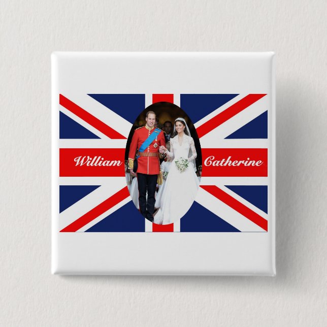 The Royal Wedding 15 Cm Square Badge (Front)